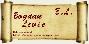 Bogdan Lević vizit kartica